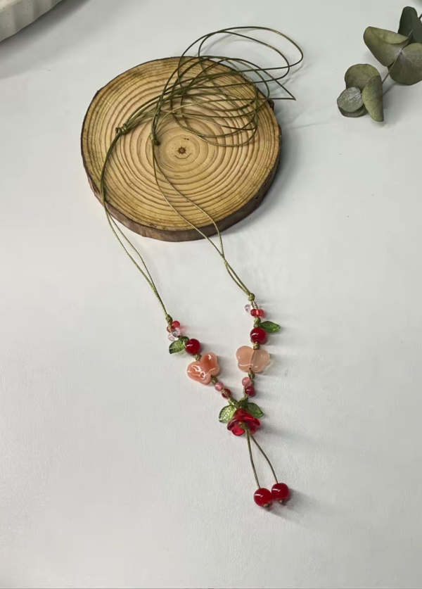Vòng cổ cherry đỏ - Ảnh 2